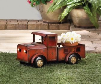 RED TRUCK SOLAR LIGHT PLANTER