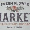 Locally Grown Flower Market Framed Sign