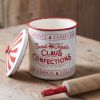 Claus Confections Enameled Christmas Container