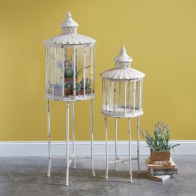 Set of Two Violetta Freestanding Lanterns