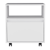 Austin Nightstand; Casters; Single Drawer-White