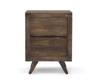 Pasco - Nightstand With Glides - Dark Brown