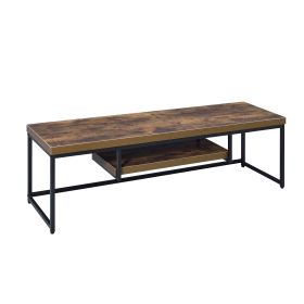 Weathered Oak and Black 1-shelf TV Stand Weathered Oak and Black 1-shelf TV Stand