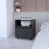 Owen Black 1-Drawer Nightstand