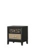 Selena Modern & Contemporary Nightstand Made with Wood in Black and Natural