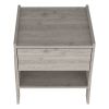 DEPOT E-SHOP Caladium Nightstand, One Drawer, One Open Shelf, Light Gray