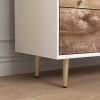 Wooden Tall 4 Drawer Dresser,Chest of Drawers with 4 Metal Legs, Anti-Tipping Device for Bedroom,Living Room