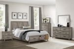 Rustic Style Bedroom Chest of 6 Drawers Gray Finish Premium Melamine Laminate Wooden Furniture 1pc