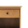 Classic 1-Drawer Solid Wood Nightstand with Cubby - Caramel