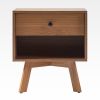 Mid-Century Modern Minimalist 1-Drawer Nightstand ��� Mocha