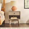 Mid-Century Modern Minimalist 1-Drawer Nightstand ��� Coastal Oak