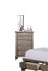 Luxury Classic Antique Silver / Champagne Finish 1pc Chest of Drawers Storage Space Bedroom Furniture