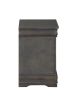 Louis Philippe Nightstand in Dark Gray