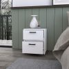 Caleb White 2-Drawer Nightstand