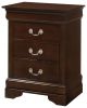 Glory Furniture Louis Phillipe G3125-3N 3 Drawer Nightstand , Cappuccino