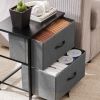 Drawers Dresser Chest of Drawers,Metal Frame and Wood Top,2bc,Gray