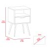 Haverson 1-Drawer 1-Shelf Nightstand White and Light Oak