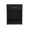 DEPOT E-SHOP Beryl Nightstand, One Drawer, Low Shelf, Superior Top, Black