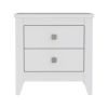 DEPOT E-SHOP Oasis Nightstand, Two Drawers, Four Legs, Superior Top, White