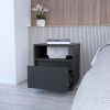 Owen Black 1-Drawer Nightstand