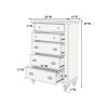 Luxury Classic Antique Silver / Champagne Finish 1pc Chest of Drawers Storage Space Bedroom Furniture