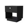 Ethan Black 1-Drawer Nightstand