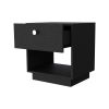 Ethan Black 1-Drawer Nightstand