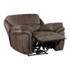 Plush Modern Design Living Room Power Reclining Chair Brown Microfiber Upholstery USB port Solid Wood Frame Furniture 1pc