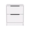 DEPOT E-SHOP Egeo Nightstand, Two Drawers, Superior Top, White