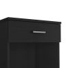 DEPOT E-SHOP Beryl Nightstand, One Drawer, Low Shelf, Superior Top, Black