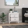 DEPOT E-SHOP Oasis Nightstand, Two Drawers, Four Legs, Superior Top, White