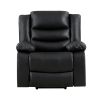 Modern Living room Furniture 1pc Power Lift Chair Faux Leather Upholstery Black Power Recliner Chair