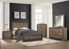 Rustic Dark Ebony Finish 1pc Chest of 4 Drawers Wooden Bedroom Modern Furniture Mahogany Finished Wood Planks