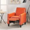 Recliner Push Back Chair for Elegant Home D��cor Orange