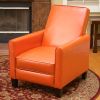 Recliner Push Back Chair for Elegant Home D��cor Orange