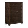 Solid Transitional Style Bedroom 1pc Chest of Drawers Driftwood Charcoal Finish Wooden Furniture Traditional Framing