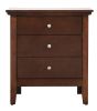 Glory Furniture Hammond G5425-N 3 Drawer Nightstand , Cappuccino