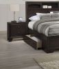 Modern Bedroom Nightstand Brown Color Drawers Bed Side Table Rubberwood