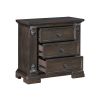 Elegant Design 3-Drawers Nightstand Traditional Vintage Bedroom Furniture 1pc Espresso Finish