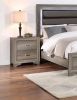 Modern 1pc Nightstand Wooden Bedside Table 2- Drawers Bedroom Furniture