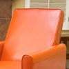 Recliner Push Back Chair for Elegant Home D��cor Orange