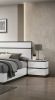 Contemporary 1pc Nightstand White Color High Gloss Finish w/ Metallic Accents Bedside Table w USB Port Bedroom Furniture