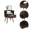 Otom Nightstand ; Superior Top; One Open Shelf; One Drawer; Four Legs -Dark Walnut