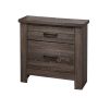 Natural Finish Striking Wooden Nightstand Bedside Table 2x Drawers Storage bedroom Furniture