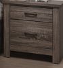 Natural Finish Striking Wooden Nightstand Bedside Table 2x Drawers Storage bedroom Furniture