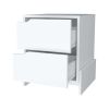 Ralston 2-Drawer Nightstand in White