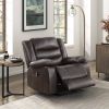 Modern Living room Furniture 1pc Power Lift Chair Faux Leather Upholstery Dark Brown Power Recliner Chair