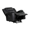 Modern Living room Furniture 1pc Power Lift Chair Faux Leather Upholstery Black Power Recliner Chair