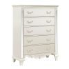 Glamorous Champagne Finish Chest of 5 Drawers Textural Panels Traditional Luxury Bedroom Furniture 1pc