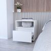 Owen White 1-Drawer Nightstand